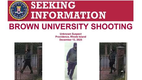 Difunden imágenes del presunto autor del tiroteo en la Universidad de Brown