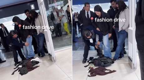 VIDEO: Intenta robar 21 prendas, pero la guardia descubrió el truco bajo su 'outfit'