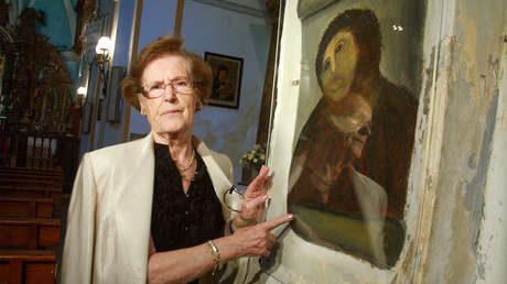 Muere la polémica 'restauradora' de la imagen de Jesucristo que ganó fama mundial