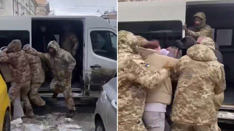 VIDEOS: Reclutadores ucranianos desatan ola de violencia contra mujeres que intentan proteger a hombres