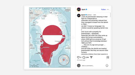 Björk pide a los groenlandeses independizarse de Dinamarca