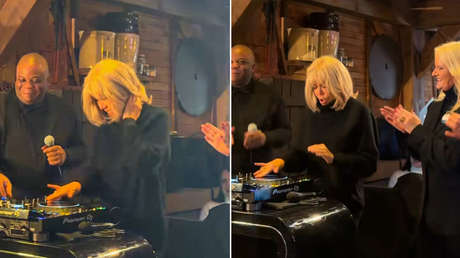 Brigitte Macron improvisa como DJ y baila en una discoteca de Disneyland (VIDEO)