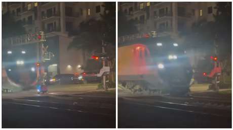 VIDEO: Robot repartidor sufre épico accidente al atascarse en vías de tren