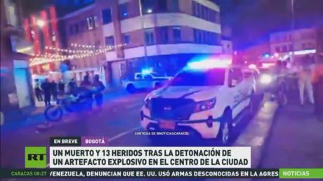 Un muerto y 13 heridos tras la detonación de un artefacto explosivo en el centro de Bogotá 