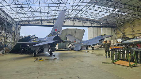Tormenta que azota Portugal daña cazas F-16M en una base aérea (FOTOS)