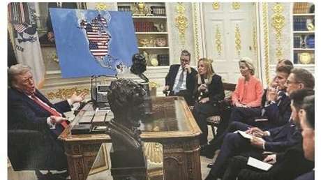 Trump comparte con líderes europeos su 'nuevo mapa' de EE.UU.