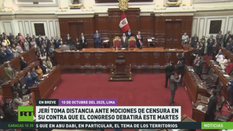 Jerí toma distancia ante mociones de censura en su contra que el Congreso peruano debatirá este martes