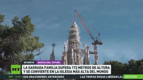 La Sagrada Familia supera los 172 metros de altura y se convierte en la iglesia más alta del mundo