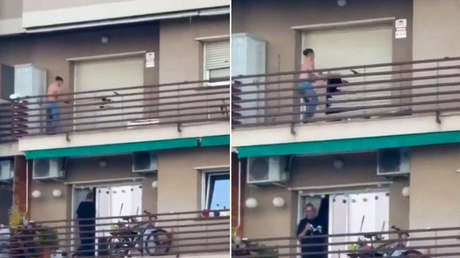VIDEO: Un hombre trepa al cuarto piso de un edificio para okupar una vivienda