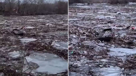 Difunden imágenes del río Tisa arrastrando pilas de basura de Ucrania a Europa (VIDEO)
