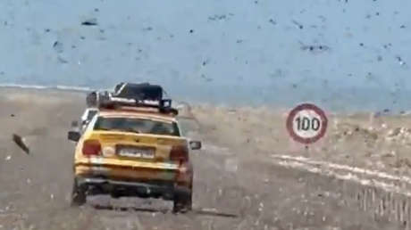 ¿Película de terror? No, una simple carretera en Marruecos (VIDEO)