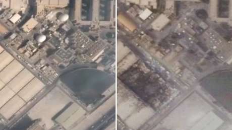 VIDEO DEL ANTES Y DESPUÉS de la base de EE.UU. en Baréin tras represalias de Irán
