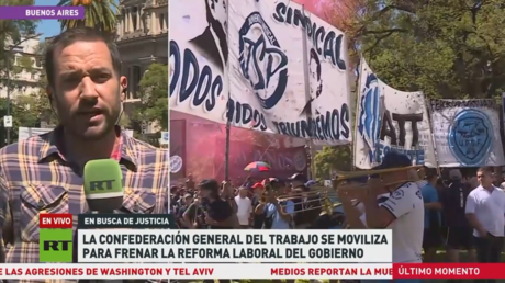Confederación General del Trabajo se moviliza para frenar la reforma laboral del Gobierno en Argentina
