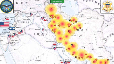 MAPA del Pentágono muestra las primeras 100 horas de ataques contra Irán