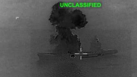 VIDEO: EE.UU. muestra el ataque a un portaviones iraní del tamaño de uno "de la Segunda Guerra Mundial"