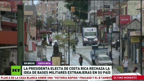 La presidenta electa de Costa Rica rechaza la idea de instalar bases militares de EE.UU. en su país