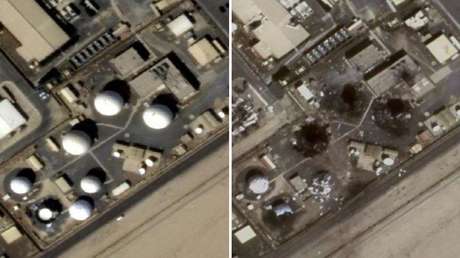 Irán publica fotos de los daños en una base militar estadounidense en Kuwait