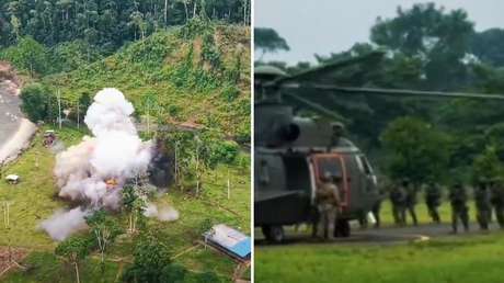 Ecuador y EE.UU. destruyen campamento de narcotraficantes