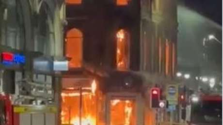 VIDEO: Un devastador incendio devora un edificio histórico en Escocia