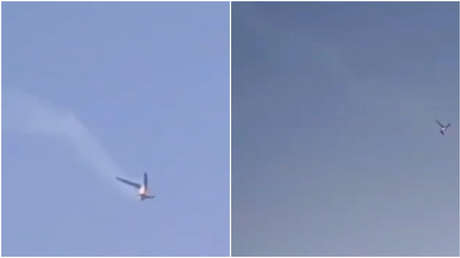 VIDEO: Dron estadounidense cae en picado tras ser derribado por defensas iraníes