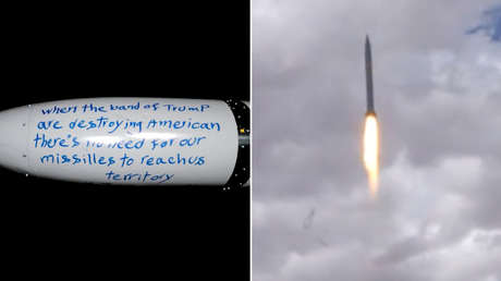 CGRI explica con una frase escrita en un misil por qué sus ataques no tienen que alcanzar EE.UU.