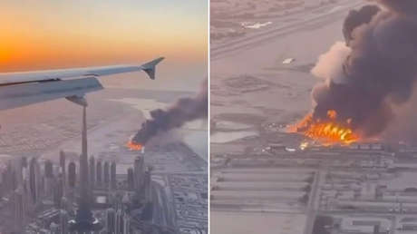 VIDEO: Reportan incendio de fábrica de aluminio emiratí en medio del conflicto en Medio Oriente