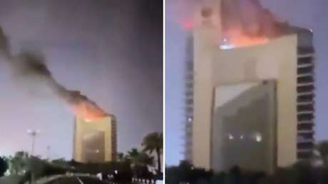 VIDEO: Incendio en un complejo petrolero de Kuwait tras ataque con drones