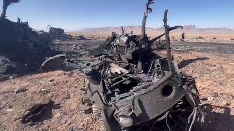 Irán publica nuevas IMÁGENES de los restos de las aeronaves destruidas de EE.UU.