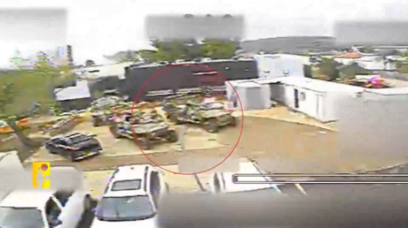 VIDEO: Dron de Hezbolá impacta contra grupo de vehículos militares israelíes