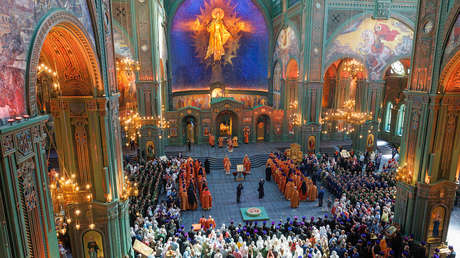 VIDEO: Solemne misa de Pascua en la Catedral de las Fuerzas Armadas de Rusia