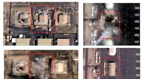 IMÁGENES SATELITALES muestran destrucciones en una base militar de EE.UU. en Kuwait