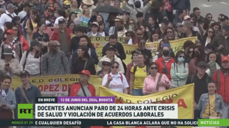 Docentes colombianos anuncian un paro de 24 horas ante crisis en el sistema de salud y violación de acuerdos