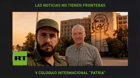 Díaz-Canel visita el estand de RT en el Coloquio Internacional Patria