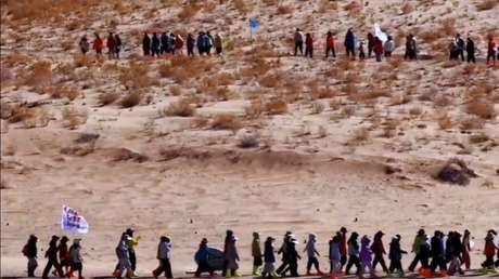 VIDEO: Voluntarios convierten el desierto en oasis en China