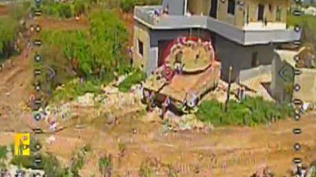 VIDEO: Un dron FPV de Hezbolá destruye un tanque israelí