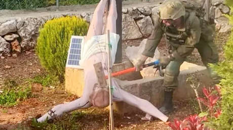 Zajárova comenta la profanación por soldado israelí de una estatua de Jesucristo