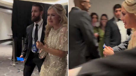 Desgarrador momento de la viuda de Charlie Kirk tras tiroteo en el acto con Trump  (VIDEO)