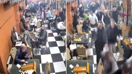VIDEO: Falso terremoto desata el pánico en un café de Estambul