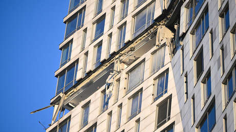 Dron ucraniano impacta contra un edificio en Moscú