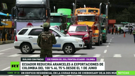 Ecuador reducirá aranceles a exportaciones de Colombia del 100 % al 75 % desde el 1 de junio