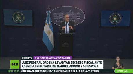Juez federal ordena levantar el secreto fiscal ante agenda tributaria de Manuel Adorni y su esposa