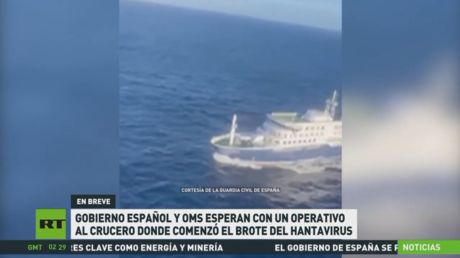 Gobierno español y OMS esperan con un operativo al crucero donde comenzó el brote del hantavirus