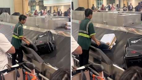 VIDEO: Un empleado de aeropuerto se viraliza por dar la milla extra con el cuidado del equipaje
