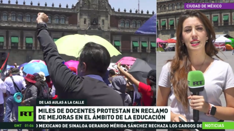 Miles de docentes protestan en México en reclamo de mejoras en el ámbito de la educación