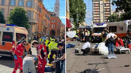 Coche embiste a una multitud en Italia