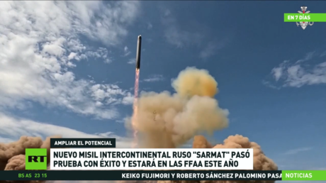Nuevo misil intercontinental ruso Sarmat estará en las FF.AA. de Rusia este año tras pasar con éxito la prueba