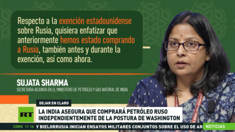 La India asegura que comprará petróleo ruso independientemente de la postura de EE.UU.