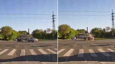 VIDEO: El accidente letal de un motociclista que se saltó un semáforo en rojo