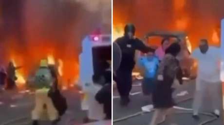 VIDEO: Familias son obligadas a evacuar tras incendios en sus casas durante violentas protestas en Belfast