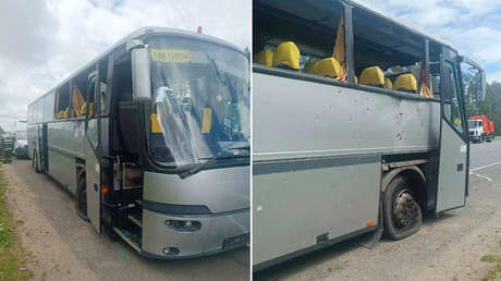 Kiev ataca un autobús de un equipo infantil de fútbol de Bielorrusia (FOTOS, VIDEO)